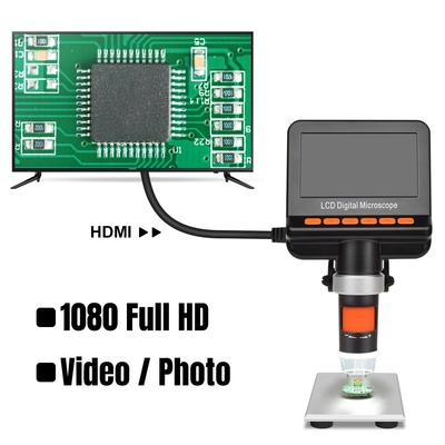 Good price 12MP Microscope Digital Lcd 1200X Video Microscope For Pcb Inspection Mac online