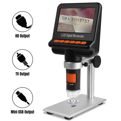 Good price 12MP Portable Digital Microscope For Coins 1200x Polarizer Measurement online