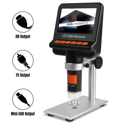 Good price HDMI 1200x Electronic Digital Microscope Camera With Display 12MP Polarizer online
